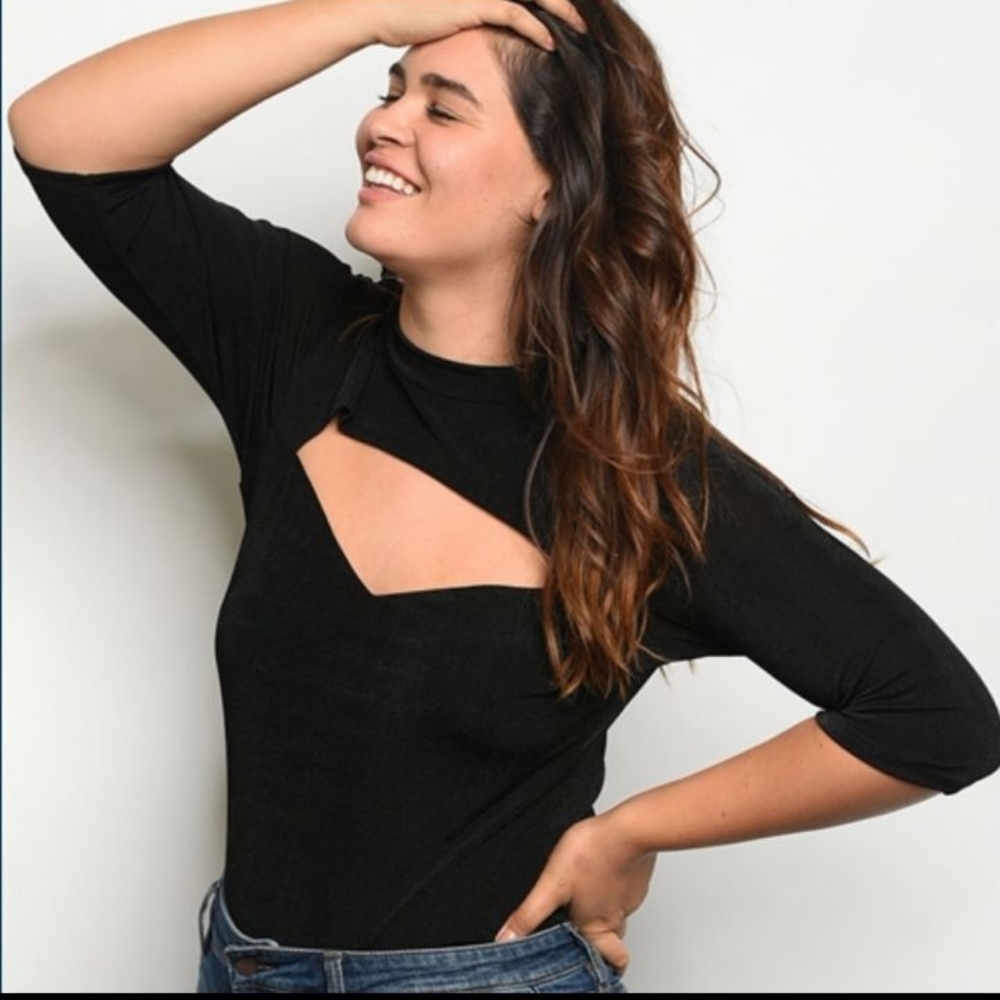 Sexy Keyhole Plus Bodysuit